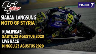 JADWAL SIARAN LANGSUNG MOTO GP HARI INI GP STYRIA SERI 5 LIVE TRANS 7 [upl. by Acassej]