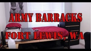 US Army Barracks Tour  Ft LewisJoint Base LewisMcChord WA 2017 [upl. by Sdlonyer]