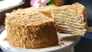 Russian Honey Cake Recipe  Medovik russian honey cake [upl. by Otrebire]