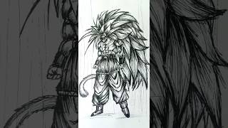 Speed Drawing Stickman Goku😳anime drawing shorts [upl. by Iahcedrom]