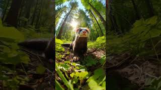 Ferret In Jungle ferret animal ferretfun aiinsights ai ytshorts shorts jungle [upl. by Arden]