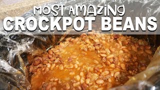 MOST AMAZING BEAN RECIPE  Crockpot Beans  Cook With Me [upl. by Katerine872]