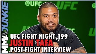 Justin Tafa on struggles to get to fight night historic weight miss  UFC Fight Night 199 [upl. by Valina]