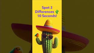 Spot 3 Differences in 10 Seconds 🌵 CactusChallengequot [upl. by Esma818]