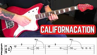 Californacation Guitar Solo Lesson  Red Hot Chilli Peppers Guitar Tutorial With Tabs [upl. by Yartnod]