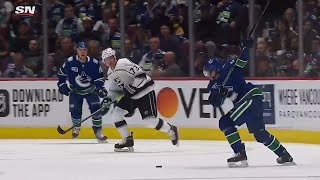 Quinn Hughes logs 1st career NHL goal  October 9 2019  Canucks vs Kings [upl. by Aehc361]