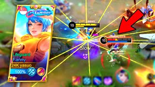 FANNY LIFEGUARD FREESTYLE   SOLO RANK GAMEPLAY  MLBB [upl. by Schram]