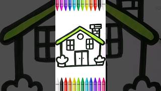 Sweet House Drawing 🏠🏡 short house drawing artwork [upl. by Naget]