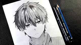 how to draw houtarou oreki  hyouka [upl. by Ynned]