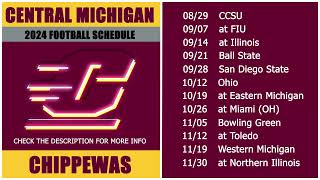 2024 Central Michigan Chippewas Football Schedule [upl. by Killen750]