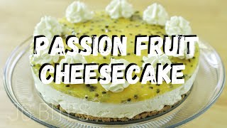 NoBake Passion Fruit Cheesecake  JG Bites [upl. by Akinoj650]