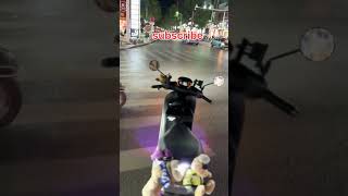 Automatic balance Bike scooter running in real traffic road bike automation [upl. by Hulen]