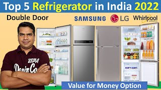 Top 5 Double Door Refrigerator in India 2022  Best Refrigerator 2022 in India [upl. by Fernandes584]