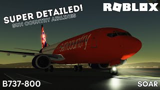 Sun Country Airlines  B737800  Economy  ROBLOX SOAR [upl. by Ronda]