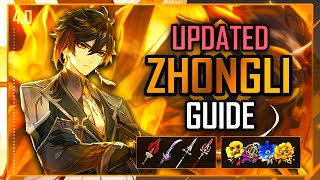 COMPLETE ZHONGLI MAINS GUIDE DPS amp Support Builds C6 Weapons etc  Genshin Impact Ver 40 [upl. by Doble398]