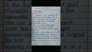 Short Paragraph on Honesty  Short Essay on Honesty  Honesty Essay  ytshort [upl. by Ayanat]