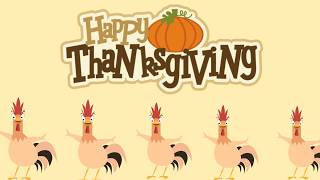 Five Silly Turkeys A Thanksgiving Song with fun animation Five Little Turkeys [upl. by Nashner]