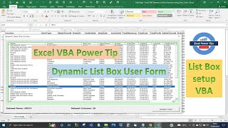 Dynamic List Box using Excel VBA  Setup and VBA [upl. by Anuqahs]