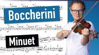 Boccherini Minuet  Violin Sheet Music  Piano Accompaniment  Different Tempi [upl. by Folly]