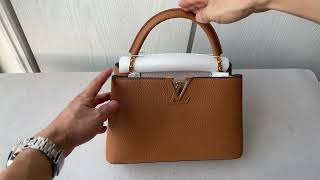 where to buy affordable top quality luxury capucines MM bag dersinger handbag dhgate unboxing review [upl. by Yrakcaz374]