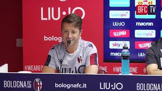 CagliariBFC la conferenza prepartita di De Leo Tanjga e Orsolini [upl. by Hareemas]