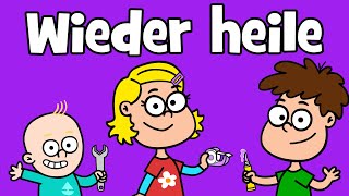 ♪ ♪ Kinderlied Reparieren  Wieder heile  Hurra Kinderlieder  Kindermusik zum Mitsingen [upl. by Gide]