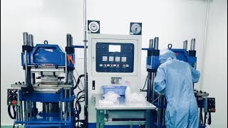 Press Vulcanizer Machine to produce Silicone Foley Catheter Balloon [upl. by Sawyer]