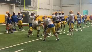 Sights and Sounds from Pitt Practice 92821  Offensive Line and Receiver Drills PSN [upl. by Nylodam]