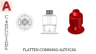 TUTORIAL AUTOCAD BAHASA INDONESIA  CARA FLATTEN GAMBAR 3D KE 2D [upl. by Zetes]