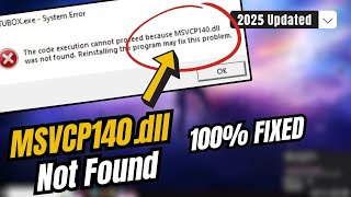 How to Fix msvcp140dll Missing or Not Found ☑️ Error msvcp140dll Not Found [upl. by Semmes]