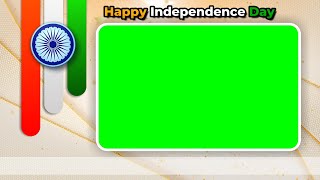 15 August Green Screen frame  independence day template  No Copyright frame [upl. by Phenice]