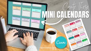 Create MINI CALENDARS  CANVA Tutorial  For Planners or as Stickers [upl. by Jt919]