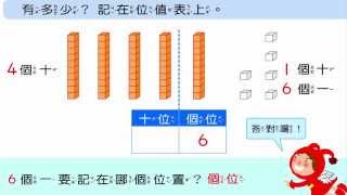 加法 認識十位與個位的位值表 一年級數學 Grade 1 Math  Know about the values of the table [upl. by Shumway]