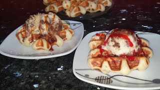 اسهل طريقة لتحضير الغوفر المنزليwaffles recipeles gaufres [upl. by Schroeder875]