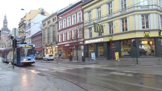 Trams in Oslo Norway  Winter 2017  Trikken i Oslo [upl. by Aniahs934]