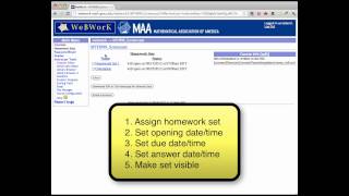 WeBWorK Assigning homework sets [upl. by Ientirb688]