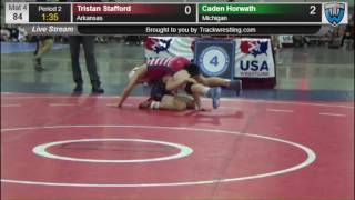 1443 Schoolboy 84 Tristan Stafford Arkansas vs Caden Horwath Michigan 8572557104 [upl. by Loriner]