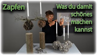 WIE DU EINE AUSGEFALLENE DEKO MIT ZAPFEN MACHEN KANNST NATÜRLICHE DEKOIDEEN [upl. by Phyllida121]