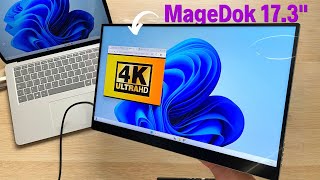 MageDok 173quot Portable Monitor Review  4K Goodness [upl. by Eisler]