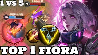 Wild Rift Fiora  Top 1 Fiora Gameplay Rank Grandmaster [upl. by Sethi177]