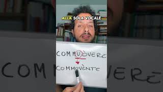 COMMUOVERE E COMMOVENTE italiano grammatica lingua dittongo [upl. by Klotz356]