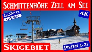 SCHMITTENHÖHE Skigebiet ZELL AM SEE Pisten 121 GoPro ONRIDE [upl. by Renault]