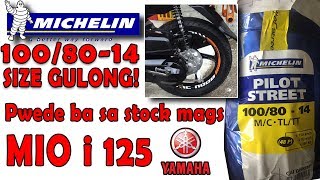 Michelin Tire size 1008014 on Mio i 125 stock mags [upl. by Paco]