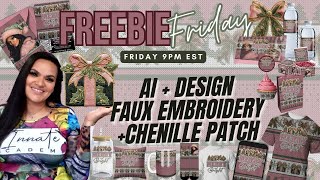 AI Embroidery Patch  Chenille Photoshop Template Holiday Design and Mockups [upl. by Carolan]