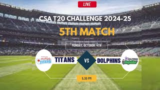 CSA T20 Challenge Live  Live Dolphins Vs Titans Live  T20 Challenge LIO vs TIT Live [upl. by Woolcott]