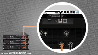 Branchement WKSPanneauxBatterie Lithium  WATTUNEED [upl. by Arratahs]