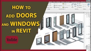 How to Add Doors and Windows in Revit  Beginner’s Guide to Revit Architecture [upl. by Lune]