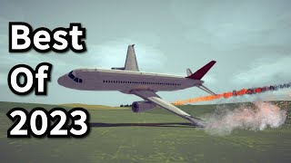 Best plane crashes of 2023 and 500 subscribers  Besiege [upl. by Ocnarfnaig]