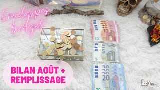 Enveloppes Budget Bilan mois dAoût et on prépare Septembre [upl. by Henarat388]