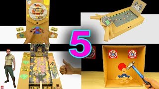 5 Amazing Cardboard Games Compilation [upl. by Reiniar]